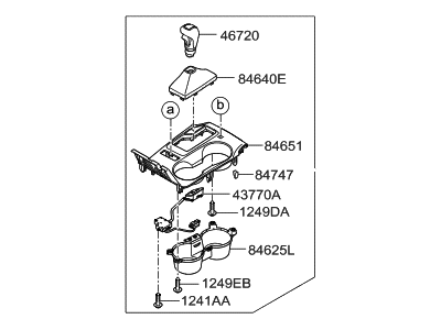 Hyundai 84650-2SBA0-GV2 Cover Assembly-Console Upper