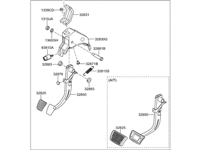 2020 Hyundai Elantra GT Brake Pedal - 32800-F2110