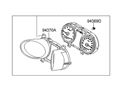 Hyundai 94011-2S100 Cluster Assembly-Instrument