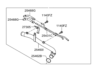 Hyundai 25470-3C600 Pipe & Hose Assembly Inner