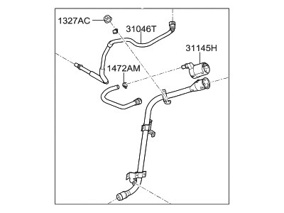 2015 Hyundai Genesis Fuel Filler Neck - 31030-B1500