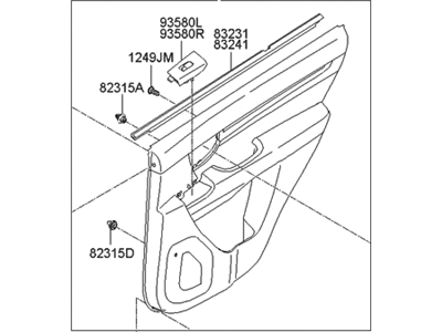 Hyundai 83301-0W520-SH Panel Complete-Rear Door Trim,LH