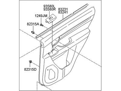 Hyundai 83302-0W540-SH Panel Complete-Rear Door Trim,RH