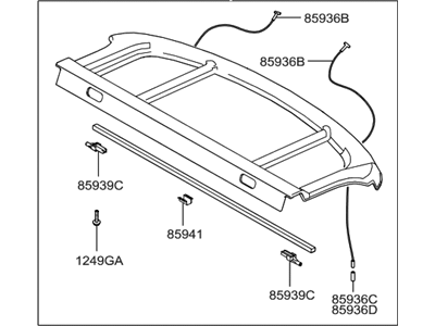 Hyundai 85930-2C000-LK Trim Assembly-Covering Shelf Center