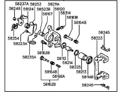 1997 Hyundai Sonata Brake Caliper Bracket - 58310-34A00