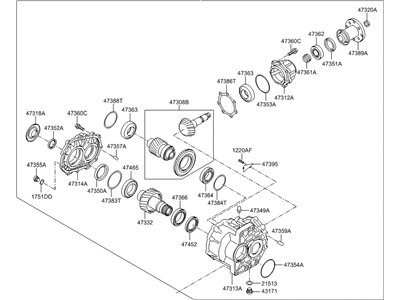 Hyundai Santa Fe Transfer Case - 47300-3B510