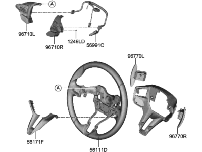2022 Hyundai Veloster N Steering Wheel - 56100-K9830-MPP