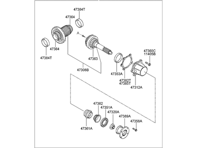 Hyundai Santa Fe Transfer Case - 47300-39110