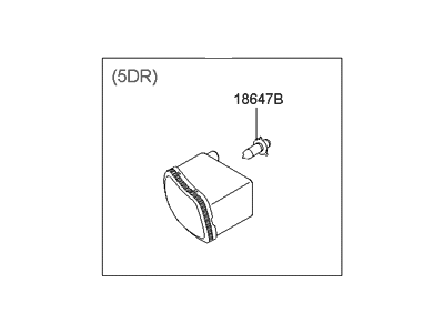 Hyundai 92202-2D000 Front Passenger Side Fog Light Assembly