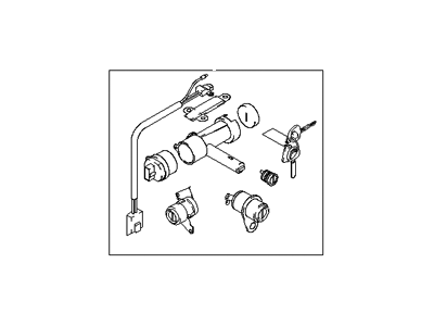 2001 Hyundai Sonata Door Lock Cylinder - 81905-3D181