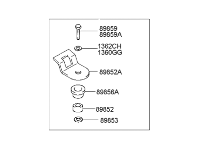 Hyundai 89850-29600 Holder Assembly-Child Rest Hook