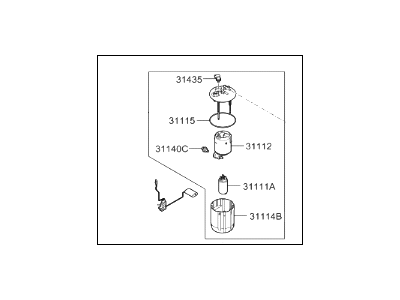 Hyundai 31110-B1000 Complete-Fuel Pump