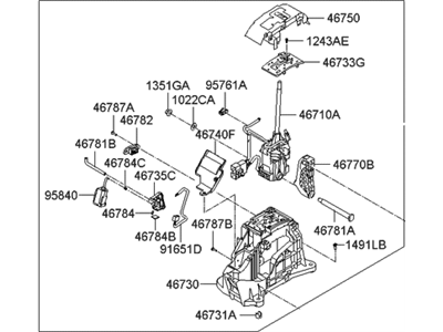 Hyundai 46700-3L430 Lever Assembly-Automatic Transmission