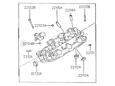 1996 Hyundai Sonata Cylinder Head - 22100-35350