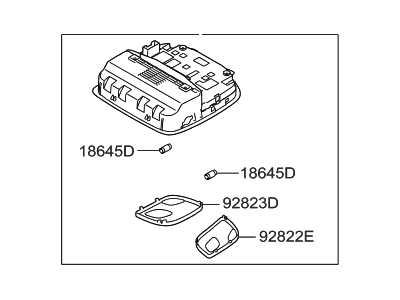 Hyundai 92800-3S002-YDA Overhead Console Lamp Assembly