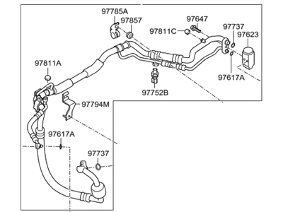 Hyundai 97775-2V700 Tube Assembly-Suction & Liquid