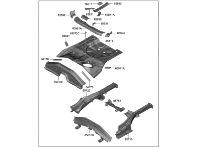 Hyundai Kona N Floor Pan - 65500-I3001