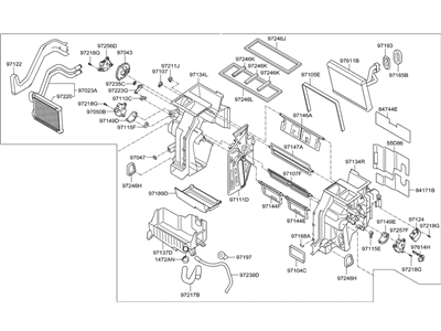 Hyundai 97100-3VDC0 Heater & Evaporator Assembly