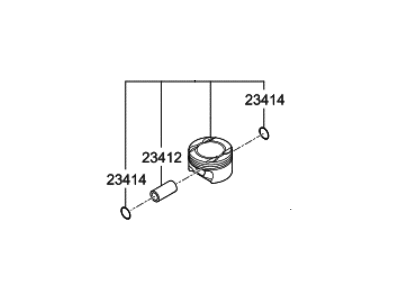 Hyundai Piston - 23041-3FAA0