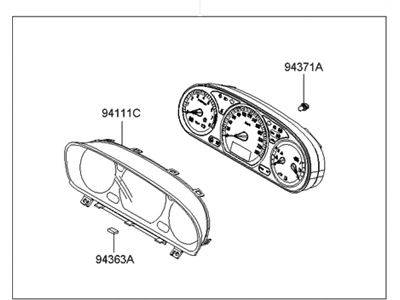 Hyundai Sonata Instrument Cluster - 94001-0A190