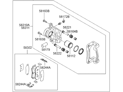 Hyundai 58210-2B000 Brake Assembly-Rear Wheel,LH