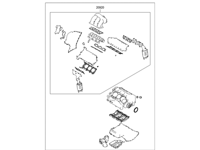 Hyundai 20910-3CE00 Gasket Kit-Engine Overhaul