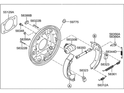 Hyundai 58310-F2000 Brake Assembly-Rear,LH