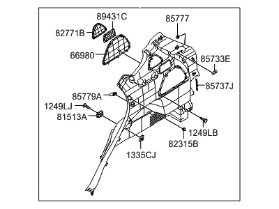 Hyundai 85730-4Z010-RYN Trim Assembly-Luggage Side LH