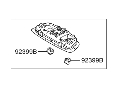 Hyundai 92860-3V500-RA5 Rear Personal Lamp Assembly