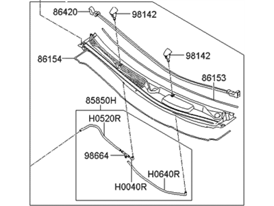 Hyundai 86150-2M500 Cover Assembly-Cowl Top