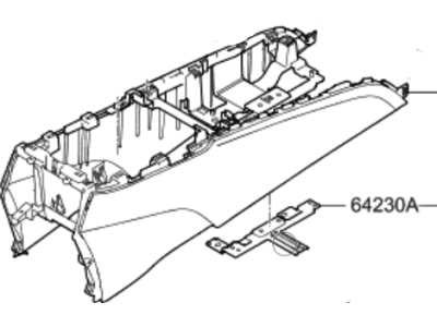 Hyundai Genesis G80 Center Console Base - 84610-B1BA0-RNB