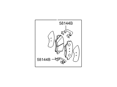 Hyundai 58101-A5A30 Front Disc Brake Pad Kit