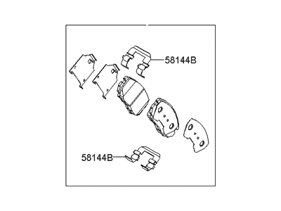 Hyundai 58101-3KA61 Front Disc Brake Pad Kit