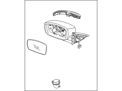 Hyundai 87610-3N310 Mirror Assembly-Outside Rear View,LH