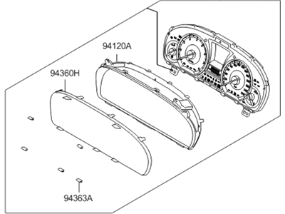 Hyundai 94037-3N107 Cluster Assembly-Instrument