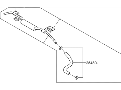 Hyundai 28260-03010 Pipe & Hose Assembly-Turbo Changer Water Drain