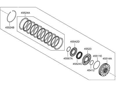 Hyundai 45510-26650 Clutch Assembly-Under Drive