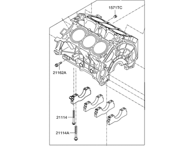Hyundai 21110-3CHA0 Block Sub Assembly-Cylinder