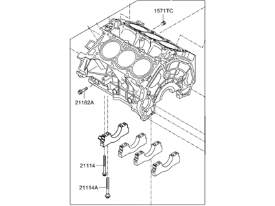 Hyundai 21110-3C250 Block Sub Assembly-Cylinder