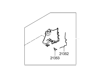 Hyundai 21350-39001 Cover Assembly-Timing Belt Lower