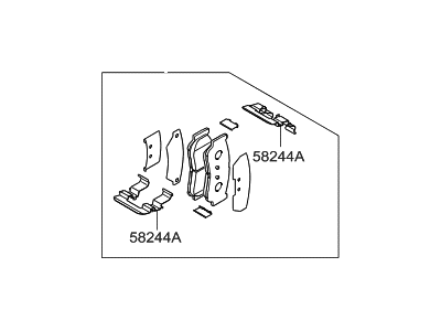 Hyundai S5830-22BA4-1 Car Care Rear Disc Brak Pad Kit