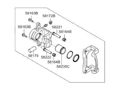 2009 Hyundai Santa Fe Brake Caliper Bracket - 58310-2BA00