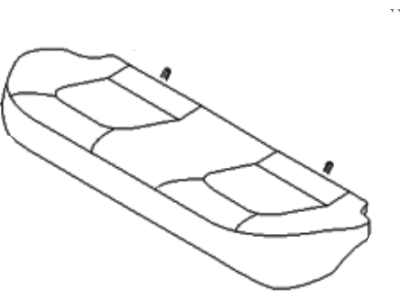 Hyundai 89160-0A700-FZN Rear Seat Cushion Cover