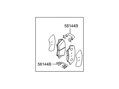 2016 Hyundai Veloster Brake Pad Set - 58101-2VA15