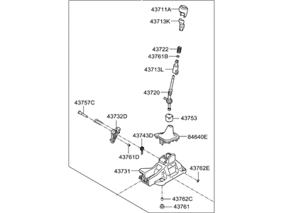 Hyundai 43700-1R211-SA6 Lever Complete-Gear Shift