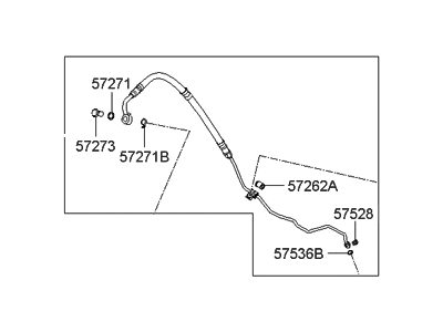 Hyundai 57510-0W500 Hose Assembly-Power Steering Oil Pressure