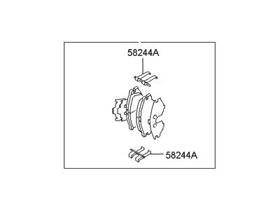 Hyundai 58302-2EA00 Rear Disc Brake Pad Kit