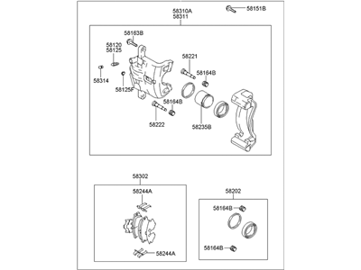 2008 Hyundai Tucson Brake Caliper Bracket - 58230-2E000