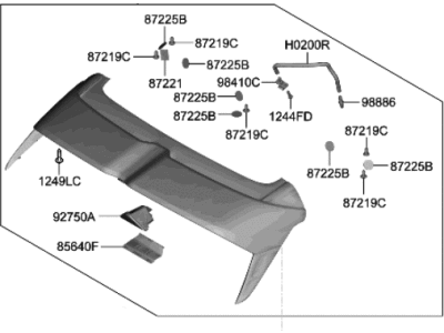 2023 Hyundai Kona N Spoiler - 87210-I3000