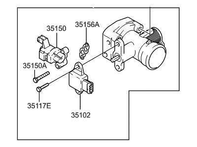 2006 Hyundai Accent Throttle Body - 35100-22610